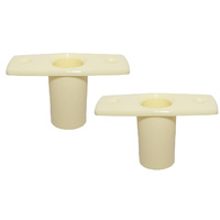 Rowlock Nylon Ivory Thru-Mount Plate (Pair)