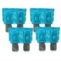 Blade Fuse 15 Amp Blue Pack of 4