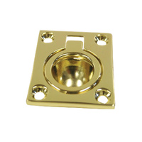 Flush Pull Ring - 43 x 37mm Brass