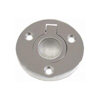 Round Flush Pull Ring - Chrome Plated Brass