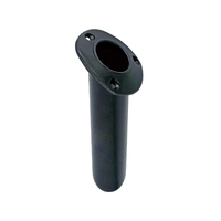 Rod Holder - Plastic Large Oval 30deg Angled Black