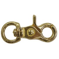 Swivel Eye Snap Hook Brass