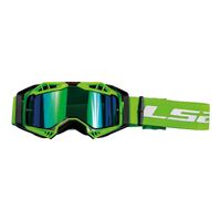 LS2 Aura Pro Google - Hi-Vis Green with Iridium Lens