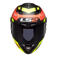 LS2 FF805C Thunder Carbon (XS) Attack - Matte Red / Hi-Vis Yellow 06