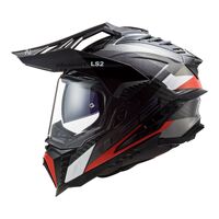 LS2 MX701 Explorer Carbon (2XL) Frontier - Titanium / Red