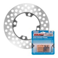 BRAKE DISC & PAD FRONT KIT - YAM YFM350FA GRIZZLY 07-20