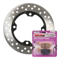 BRAKE DISC & PAD REAR KIT - HON CBR250R 11-15