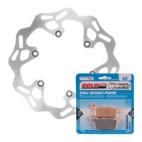 BRAKE DISC & PAD REAR KIT - YAM YZ250F 02 - WAVE