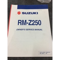 Owners Manual Suzuki RM-Z250 "2008-2009"