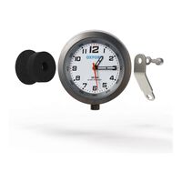 Oxford Clock Titanium Case & White Face with Bracket