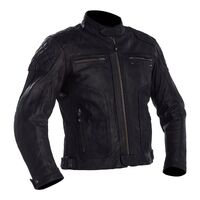 RICHA DETROIT LEATHER JACKET BLK LGE / EU52 / 42"