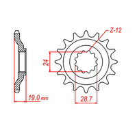 MTX 526 Steel Front Sprocket #630 (10-112)