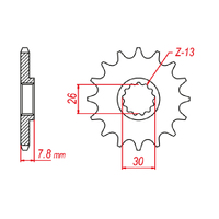 MTX 1184 Steel Front Sprocket #520 (10-1184)