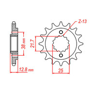 MTX 511 Steel Front Sprocket #520 (10-163)