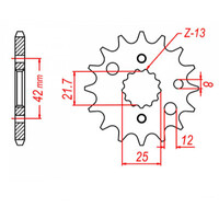 MTX 519 Steel Front Sprocket #530 (10-169)