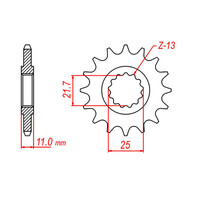 MTX 580 Steel Front Sprocket #530 (10-1AE)