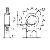 MTX 1515 Steel Front Sprocket #525 (10-228)