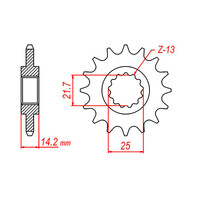 MTX 1531 Steel Front Sprocket #525 (10-254)