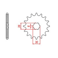 MTX 568 Steel Front Sprocket #530 (10-256)