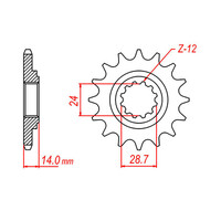 MTX 1529 Steel Front Sprocket #530 (10-283)