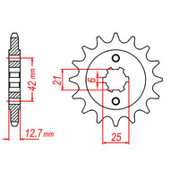 MTX 288 Steel Front Sprocket #530 (10-300)