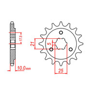 MTX 1448 Steel Front Sprocket #525 (10-31D)