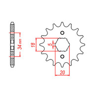 MTX 275 Steel Front Sprocket #520 (10-362)