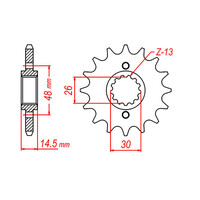 MTX 339 Steel Front Sprocket #530 (10-438)