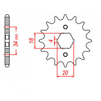 MTX 328 Steel Front Sprocket #520 (10-446)