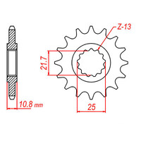 MTX 1586 Steel Front Sprocket #525 (10-4AS)