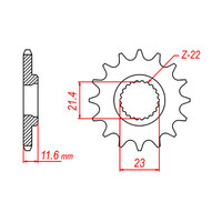 MTX 583 Steel Front Sprocket #520 (10-4GY)