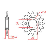 MTX 1591 Steel Front Sprocket #525 (10-591)