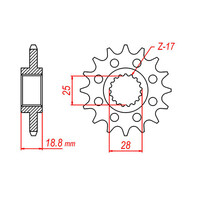 MTX 704 Steel Front Sprocket #525 (10-704)