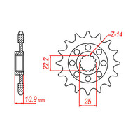 MTX 707 Steel Front Sprocket #520 (10-707)