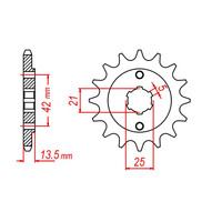 MTX 725 Steel Front Sprocket #530 (10-725)