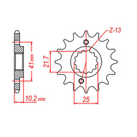 MTX 308 Steel Front Sprocket #520 (10-9MN)