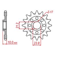 MTX 1443 Hornet Lightweight Steel Front Sprocket #520 (10B-443)