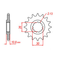 MTX 1579 Hornet Lightweight Steel Front Sprocket #520 (520 Conversion) (10B-579)