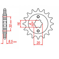 MTX 718 Steel Front Sprocket #520 (10-HQ4)