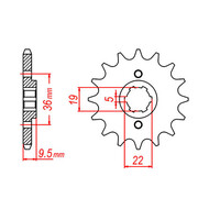 MTX 337 Steel Front Sprocket #520 (10-KA4)