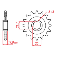 MTX 1373 (2) Steel Front Sprocket #520 (10-MGS)