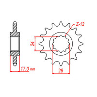 MTX 295 Steel Front Sprocket #530 (10-MN4)