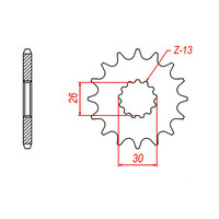 MTX 1180 Steel Front Sprocket #530 (10-TR1)