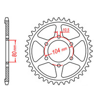 MTX 488 Steel Rear Sprocket #530 (11-054)