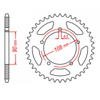 MTX 1022 Steel Rear Sprocket #530 (11-1022)