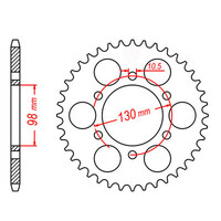 MTX 483 Steel Rear Sprocket #630 (11-118)