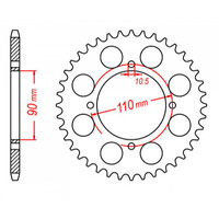 MTX 840 Steel Rear Sprocket #530 (11-12R)