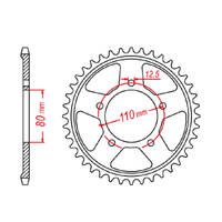 MTX 1331 Steel Rear Sprocket #525 (11-1331)