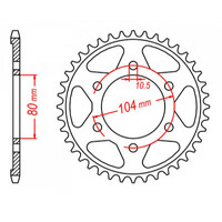 MTX 1489 Steel Rear Sprocket #525