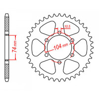 MTX 481 Steel Rear Sprocket #530 (11-165)